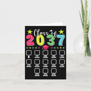 Cl Of 2037 Graduation Checklist Kindergarten 12th  Card