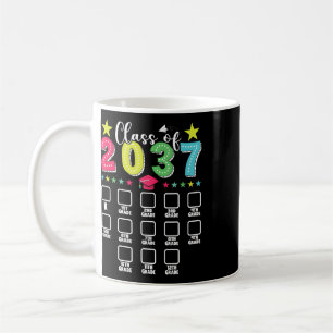 Cl Of 2037 Graduation Checklist Kindergarten 12th Coffee Mug