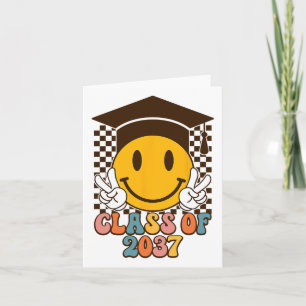 Cl Of 2037 Graduation First Day Of School Smile Fa Card