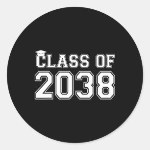 Cl Of 2038 First Day Of Back To School Teacher Boy Classic Round Sticker