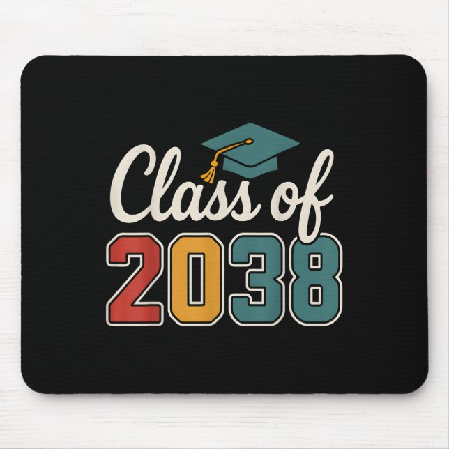 Cl Of 2038 Grow With Me Funny Kindergarten To Grad Mouse Mat (Front)