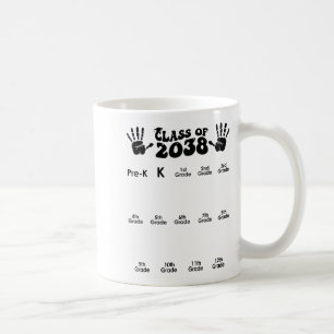 Cl Of 2038 Grow With Me Handprint Back To School  Coffee Mug