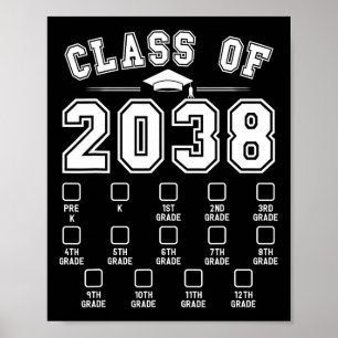 Cl Of 2038 Grow With Me Pre-k To 12th Grade Checkl Poster
