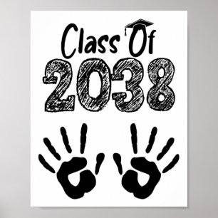 Cl Of 2038 Grow With Me Shirt Handprint On Ck Pre- Poster