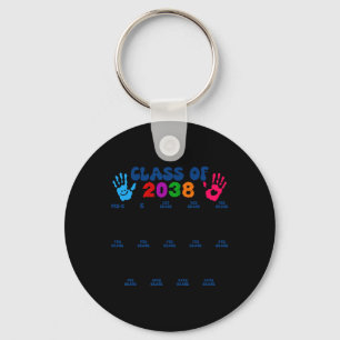Cl Of 2038 Handprint Cute Back To School Pre-k Gra Key Ring