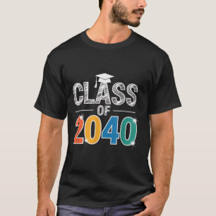 Cl Of 2040 Grow With Me First Day Of School Gradua T-Shirt