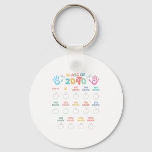 Cl Of 2040 Grow With Me Handprint Pre-k 12th Grade Key Ring