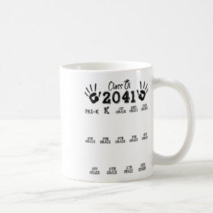 Cl Of 2041 Grow With Me Shirt Handprint Pre-k 12th Coffee Mug