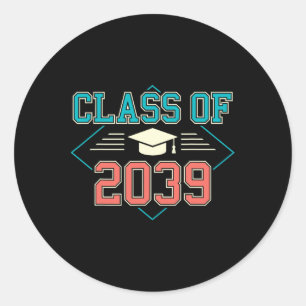 Cl Of 20&#;  First Day Of School Pre K Grow To Gra Classic Round Sticker