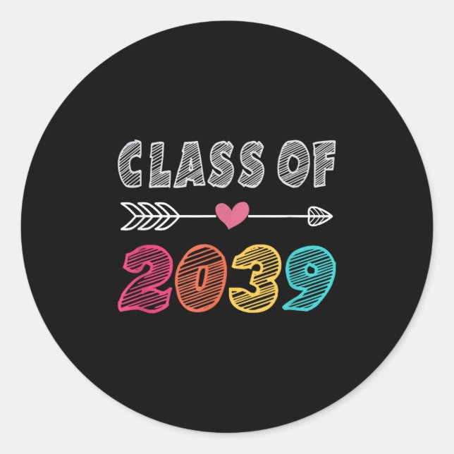 Cl Of 20&#;  Grow With Me First Day School Back To Classic Round Sticker (Front)