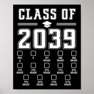 Cl Of 20&#; Grow With Me Pre-k To 12th Grade Chec Poster