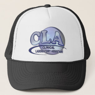 CLA FunBlue LOGO - CLINICAL LABORATORY ASSISTANT Trucker Hat