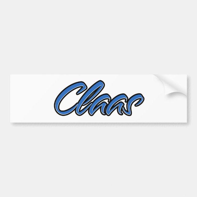 Claas Name blue Aufkleber Sticker Autoaufkleber (Front)