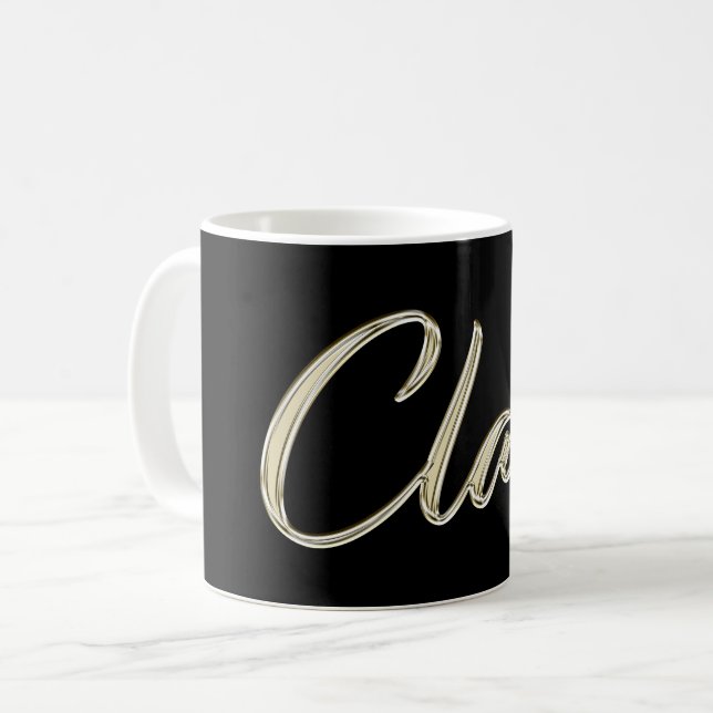 Claas Name whitegold Tasse Teetasse Kaffetasse Coffee Mug (Front Left)