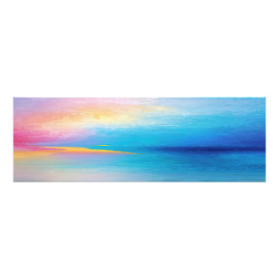 “Clachanray” Wide Pink and Blue Landscape Seascape Photo Print