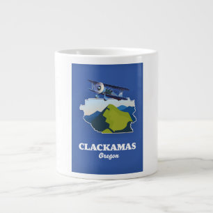 Clackamas Oregon USA map Large Coffee Mug