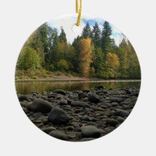 Clackamas River, OR Ceramic Tree Decoration