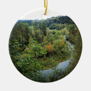 Clackamas River, OR Ceramic Tree Decoration