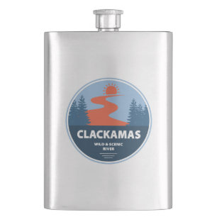 Clackamas Wild and Scenic River Oregon Hip Flask