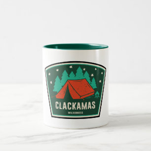 Clackamas Wilderness Oregon Camping Two-Tone Coffee Mug