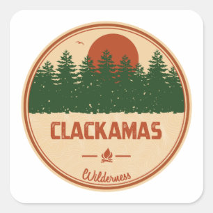 Clackamas Wilderness Oregon Square Sticker