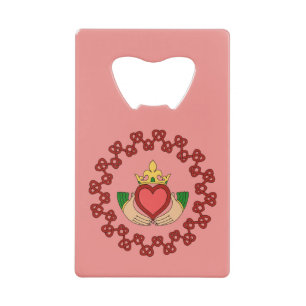 Claddagh and Red Knotwork on Pink