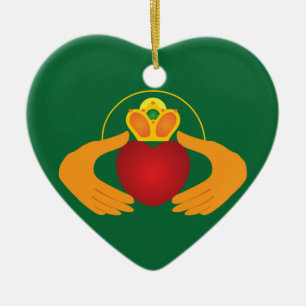 Claddagh Ceramic Tree Decoration