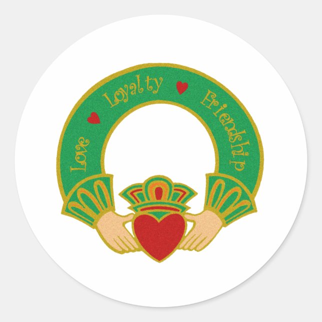 Claddagh Classic Round Sticker (Front)