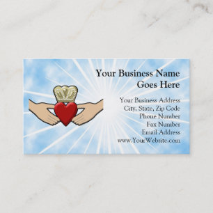 Claddagh Graphic with Red Heart Business Card