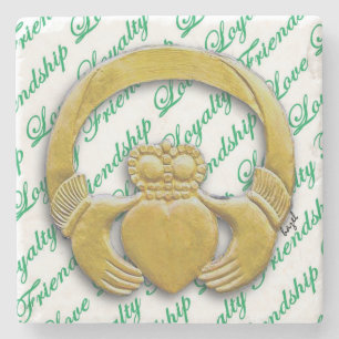 Claddagh, Irish / Ireland Coasters. Stone Coaster