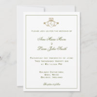 Claddagh Irish Wedding Invitation