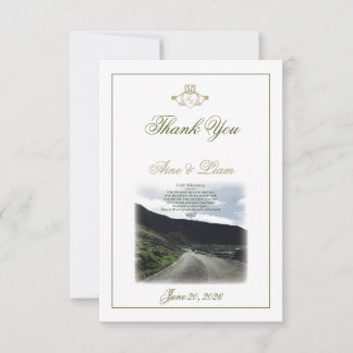 Claddagh Irish Wedding Thank You Card