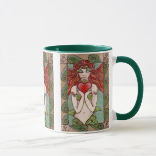 claddagh mermaid coffee mug