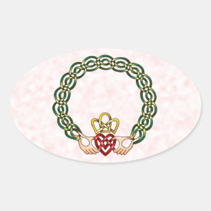 Claddagh Oval Sticker