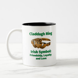 Claddagh Ring Irish Symbol: Friendship, Loyalty an Two-Tone Coffee Mug