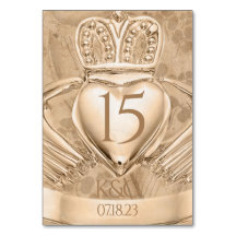 Claddagh Ring Wedding Initials & Shamrocks