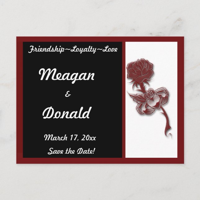 Claddagh Save the Date Announcement Postcard (Front)