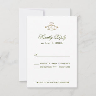 Claddagh Wedding Reply card