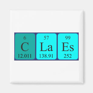 Claes periodic table name magnet