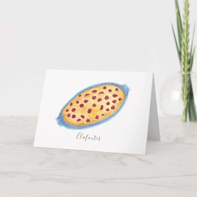 Clafoutis watercolor card (Front)