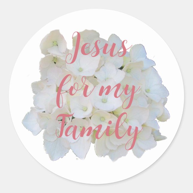 Claim Jesus Over Family Round Sticker (Front)