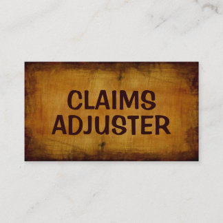 Claims Adjuster Antique Business Card