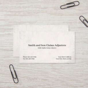 Claims Adjuster Business Card