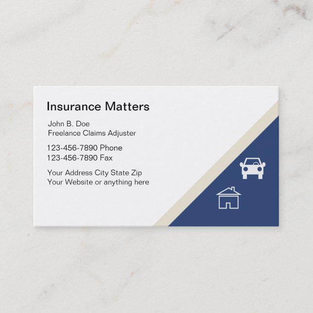 Claims Adjuster Business Cards (Front)