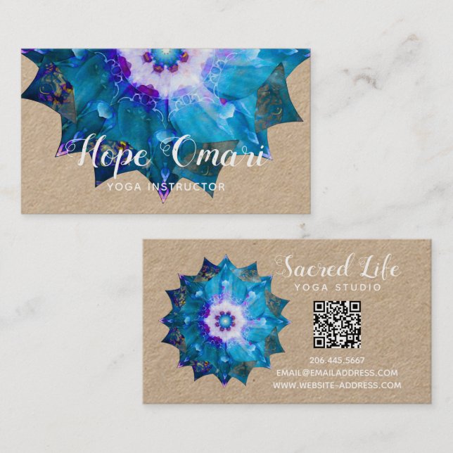 Clair de Lune | Peace Mandala Business Card (Front/Back)