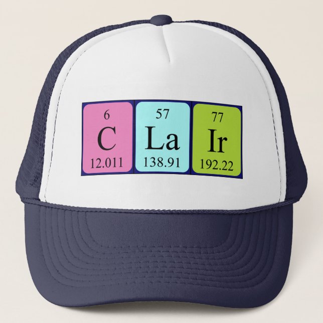 Clair periodic table name hat (Front)