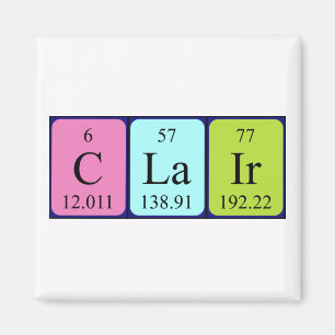 Clair periodic table name magnet