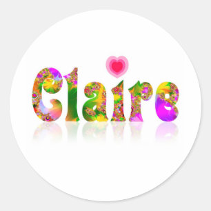 Claire Classic Round Sticker