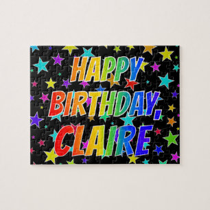 "CLAIRE" First Name, Fun "HAPPY BIRTHDAY" Jigsaw Puzzle