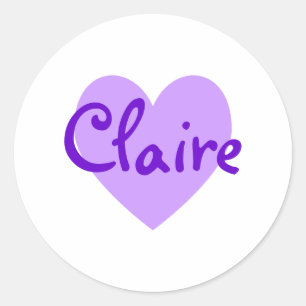 Claire in Purple Classic Round Sticker